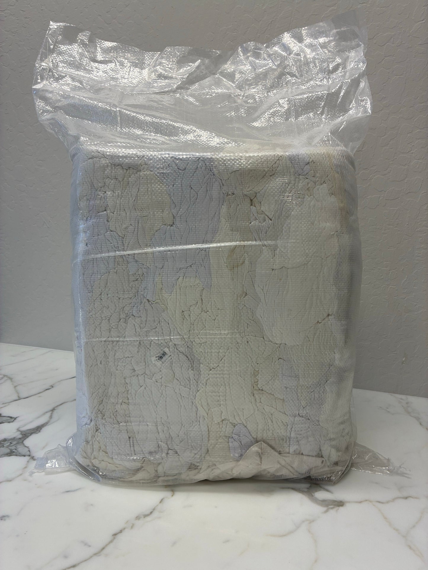 25lb Of White T-shirt Rags