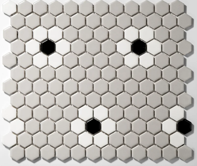 Metro Hex: 10x12 Metro Hex Porcelain Mosaic Tile (Matte)