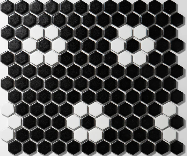 Metro Hex: 10x12 Metro Hex Porcelain Mosaic Tile (Matte)