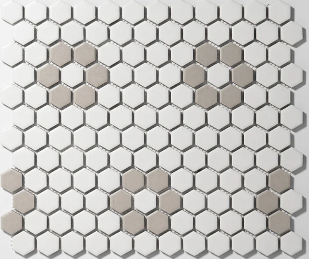 Metro Hex: 10x12 Metro Hex Porcelain Mosaic Tile (Matte)